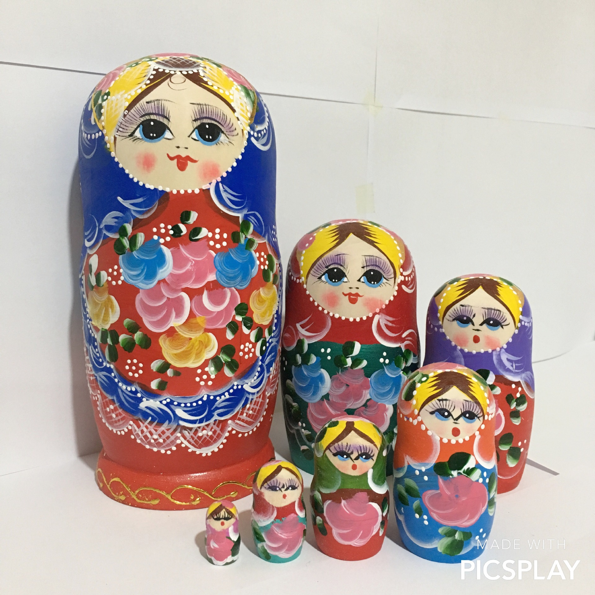 精美俄罗斯套娃 七层十层套娃工艺品手绘油漆椴木家居摆饰品摆件