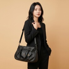 2026年新款单肩手提包大容量旅游休闲女包高级感简约风通勤托特包