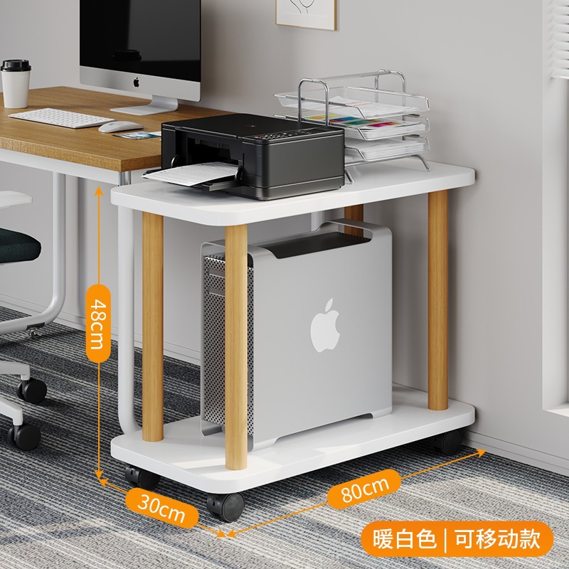 [일반 확장 모델 80*30cm-2 레이어] 따뜻한 흰색 + 원목 다리 ★