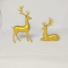 客厅招财创意摆件假山流水喷泉仿真量大厂家批发直销塑料动物小鹿