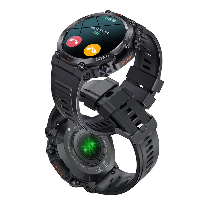 Кросс-граница K56Pro тризащитный умные часы с музыкой и погодой 1.39 дюйма, множественный мониторинг здоровья, режим движения