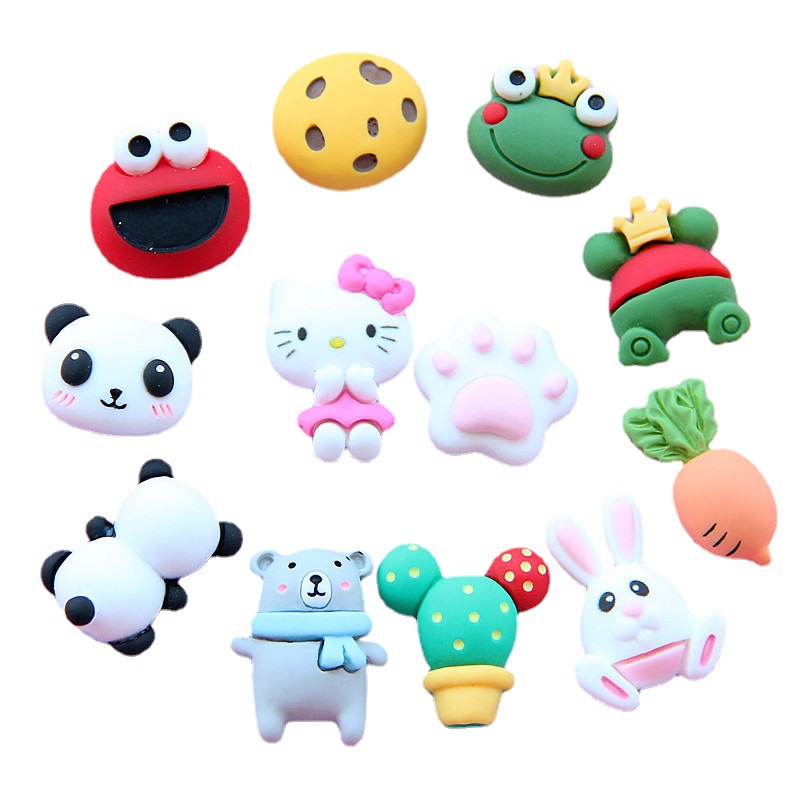 Mate accesorios para el cabello de los Niños Accesorios del anillo del pelo teléfono móvil Shell DIY resina material pequeño animal de dibujos animados accesorios de joyería Cat Claw