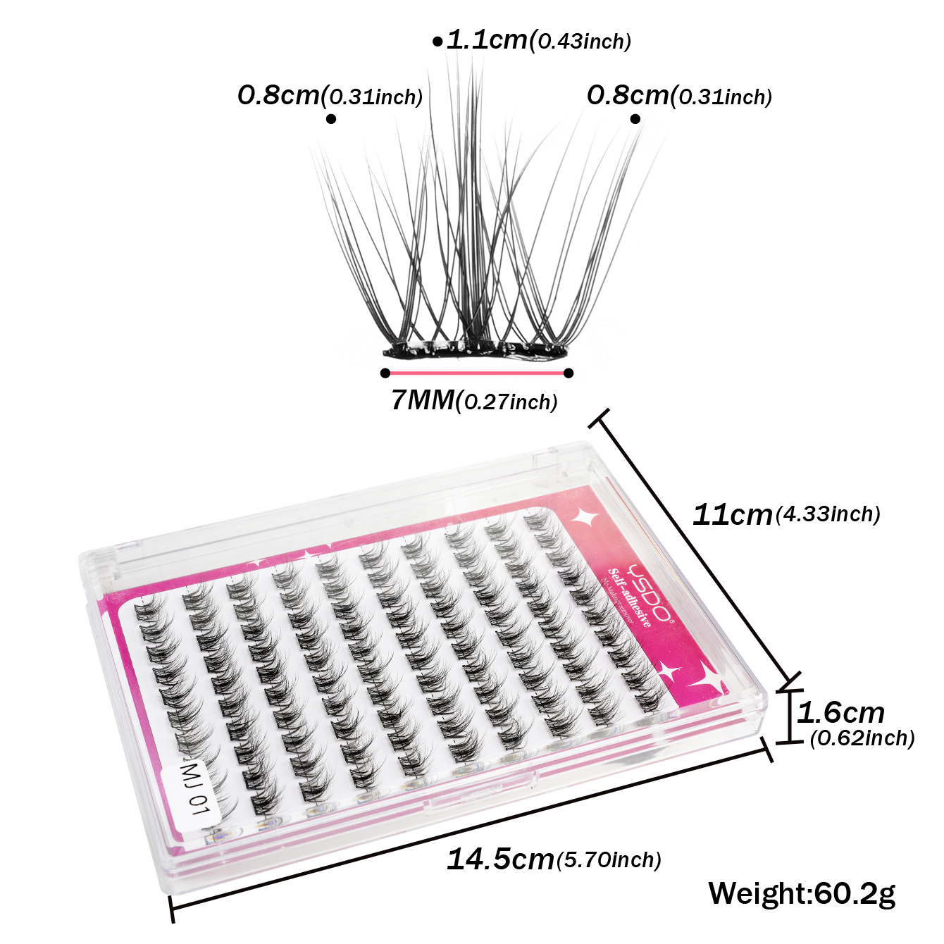 63g Weight False Eyelashes Makeup Tools Types 1 Set Quantity Imported Fiber Material Geometric Pattern Casual, Elegant, Glam Style Casual Elegant Glam Geometric Imported Fiber False Eyelashes 1 Set 无
