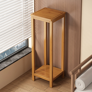 Chinese-Style 2025 Flower Stand Storage Rack Multi-Layer Solid Wood Flower Stand Indoor New Style Shelf Living Room Floor-Standing