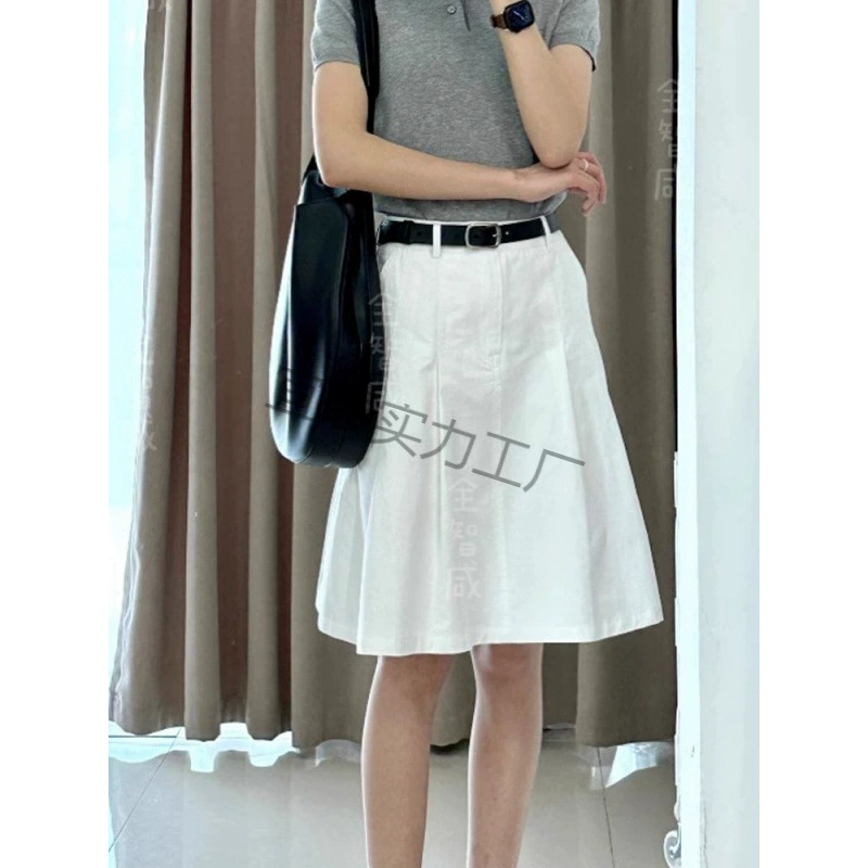 2025新款夏季韩系小个子设计感a字裙白色超好看漂亮半身裙女