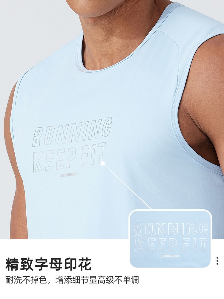 Verano transfronterizo nuevo chaleco de hombre rápido secado ventilador camiseta deportiva al aire libre de entrenamiento físico sin mangas fabricante de camisetas