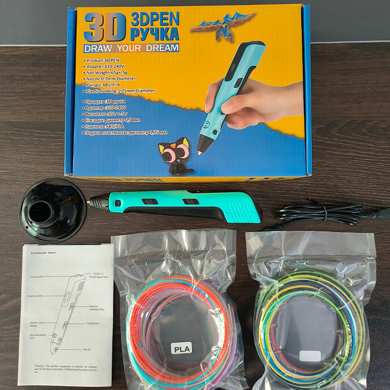 Fábrica de suministro directo NP100 3D pluma 3D pluma 3D pluma 3m 12 colores filamento consumible 36m regalos para niños