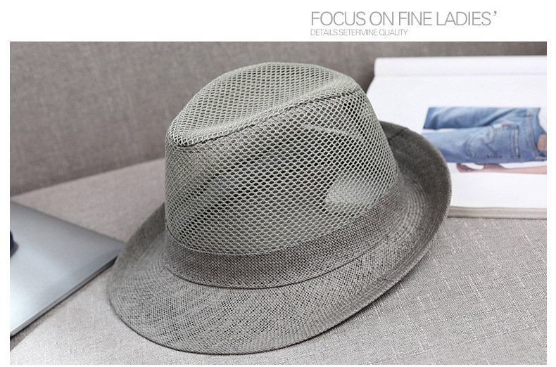 2100g Weight Fedora Hat Hats Type Casual, Outdoor Occasion Polyester Material Solid Color Pattern Summer Season Men's Gender Simple Style Style Crimping Rim Men's Simple Style Solid Color Crimping Fedora Hat 3