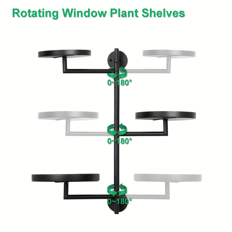 Amazon 窓植物スタンド屋内回転収納ラック鉄壁多層装飾ディスプレイラックバルコニー花スタンド|undefined