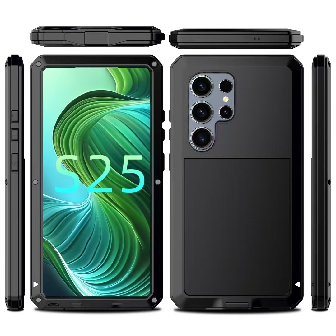 适用三星S25ultra金属坦克三防手机壳S24PLUS防摔防震保护套S21FE
