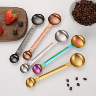Cross-border hot sale double-headed measuring spoon milk powder spoon wholesale creative multi-functional household kitchen baking tools coffee measuring spoon