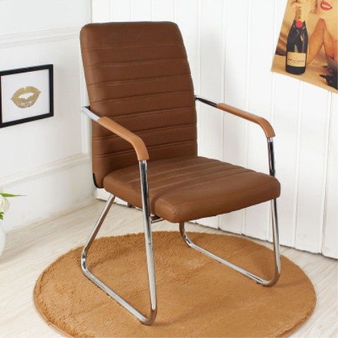Home Office Bow-Shaped Staff Chair, Mahjong Chair, Student Dormitory Chair with Backrest, Comfortable Long-Sitting Computer Chair