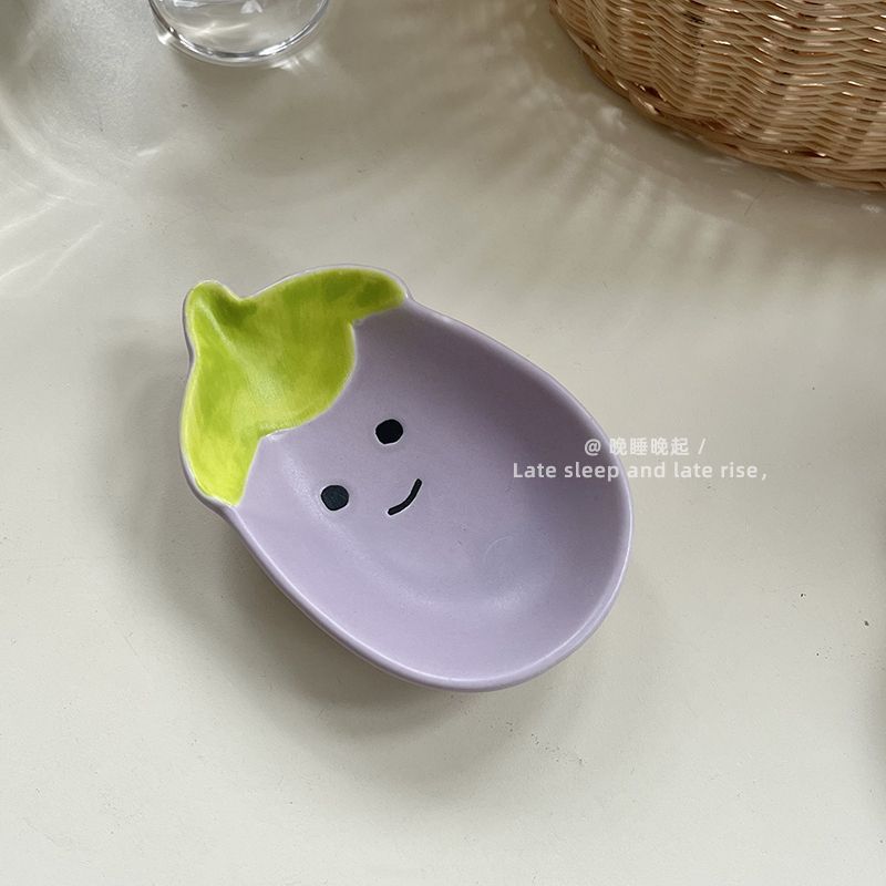 超かわいいアニメ陶磁器ボウル朝食ボウル家庭用陶磁器ヨーグルトボウル味皿に調味料皿をつけたおかず皿|undefined