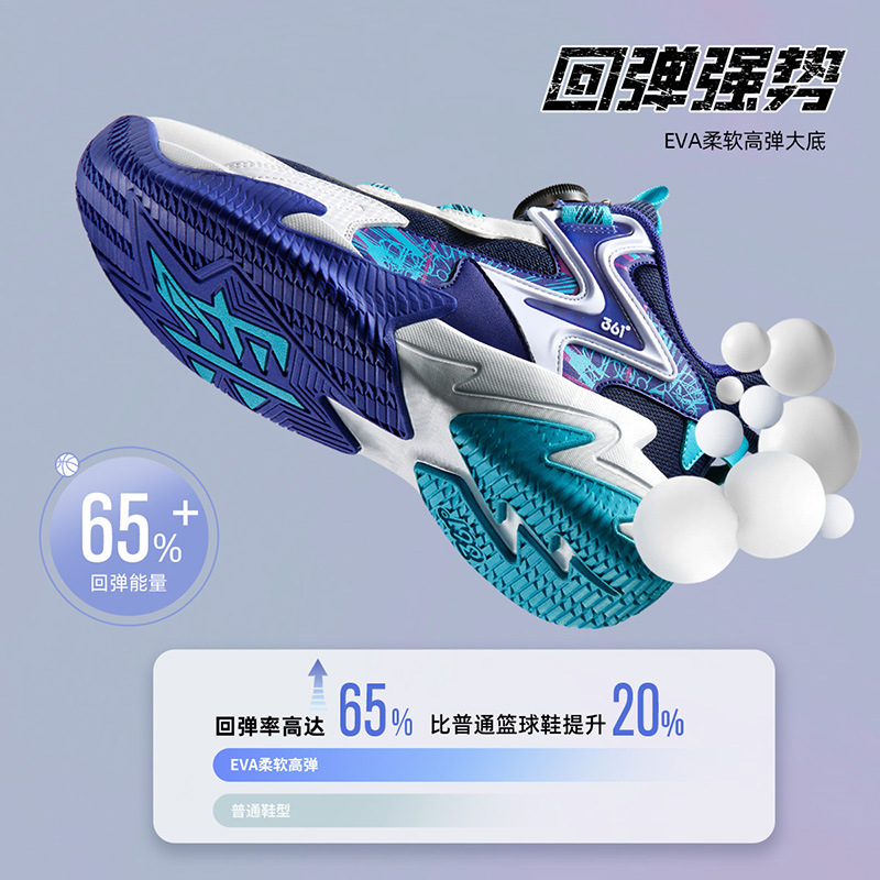 Warrior | 361 Kidsren's Shoes Kidsren's Basketball Shoes Boys' Sports Shoes Winter Youth Anti-Slip Medium and Large Kidsren's Knob Shoes
