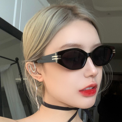 新款时尚网红同款太阳镜多边形小框潮流墨镜个性搭配女士眼镜
