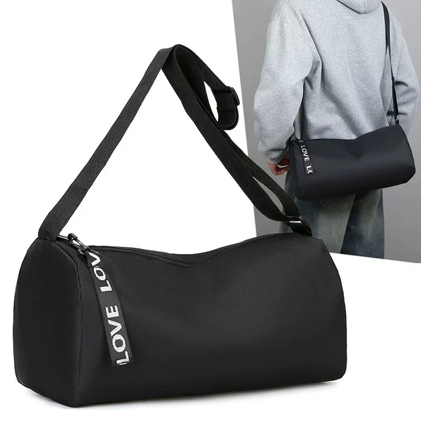 Multifunctional Fitness Bag, Unisex Travel Bag, Large Capacity, Lightweight, Simple Outdoor Crossbody Bag, Sports Cylinder Bag
