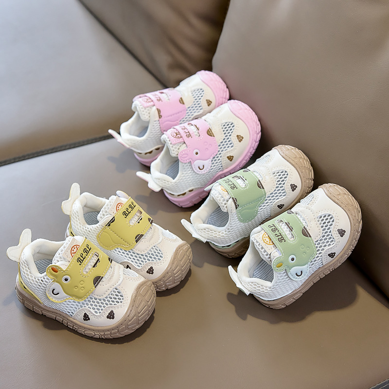 2026 verano bebés zapatos para bebés con suela suave antipatadas lindos niños y niñas ventilados huecos zapatos de malla única sandalias para niños