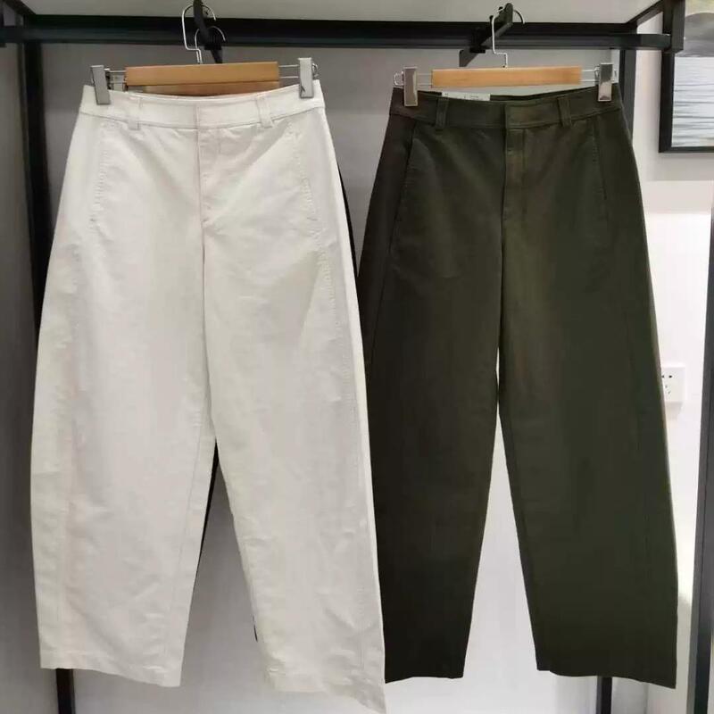 Japanese single 25 spring new women's knitted silhouette pants casual pants scimitar sickle pants extended 477345