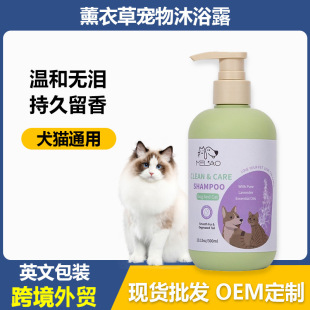 Cross-Border full English wholesale pet shower gel shampoo 300ml long-lasting fragrance bath lotion cat and dog