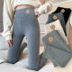 Cotton Leggings Women's Outer Wear Spring and Autumn Thin High Waist plus size New Tight Stretch Cropped Black and Grey Pants