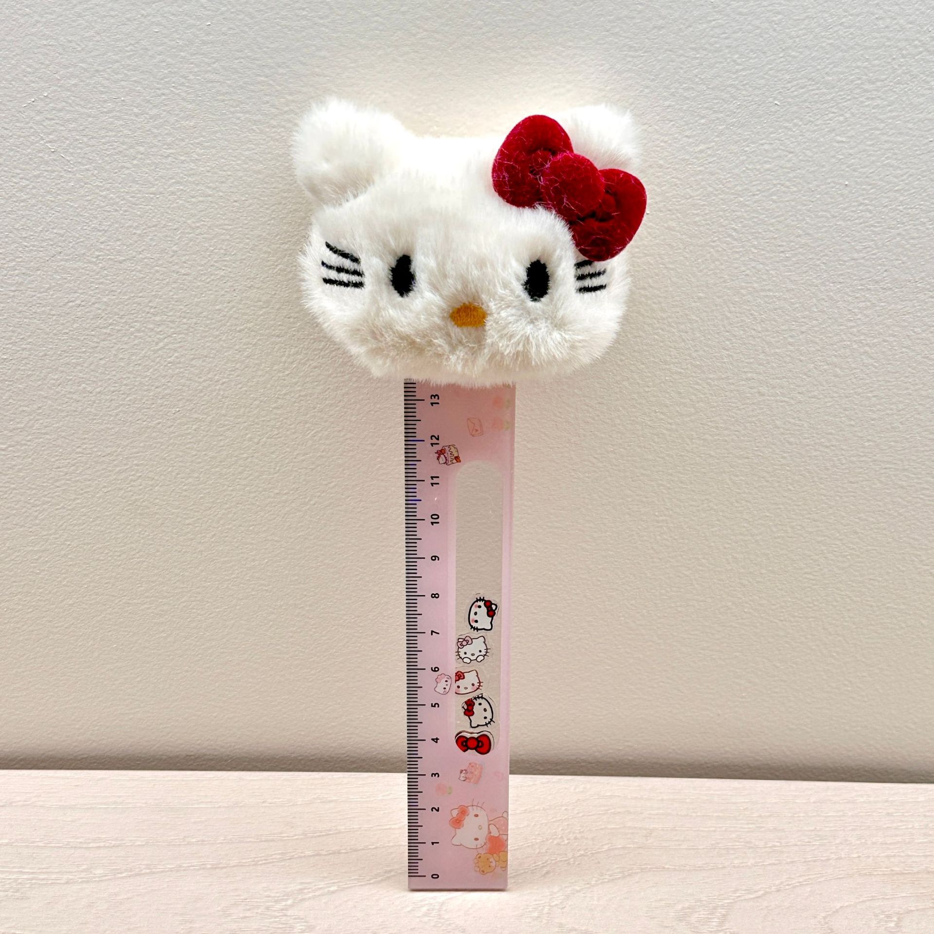 Regla de peluche Capiballa de alto valor de dibujos animados regla de música 15CM regla recta para estudiantes de medición y aprendizaje