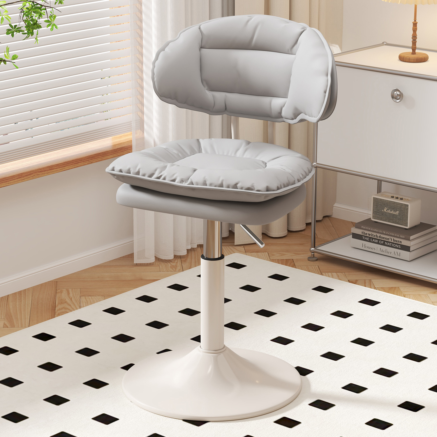 Silla de bar simple taburete giratorio casero respaldo silla de bar silla de plata de belleza manicurista elevación taburete