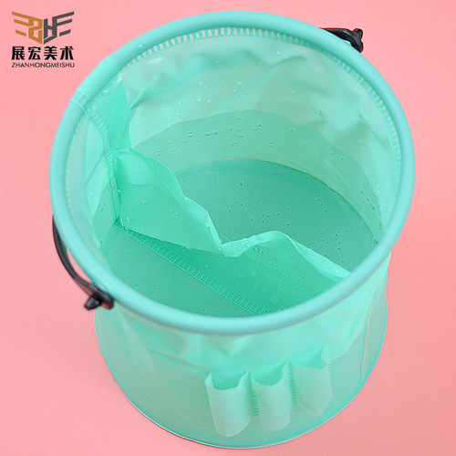 Art small folding pen washer bucket with compartment small pen insert pen washer bucket without compartment