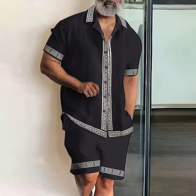 Moda 3D impresión digital spot comercio exterior Xiyin venta caliente verano hawaiano vacaciones camisa pantalones cortos traje de 2 piezas