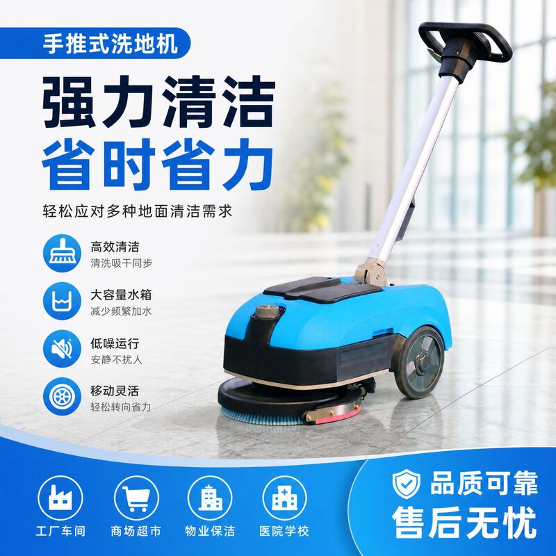 Hand-pushed commercial floor cleaning machine, multifunctional suction and mopping integrated electric mini cleaning machine for industrial supermarkets, factories, and workshops Hand-pushed commercial floor cleaning machine, multifunctional suction and mopping integrated electric mini cleaning machine for industrial supermarkets, factories, and workshops