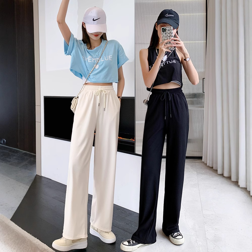 Pantalón tiro alto casual blanco