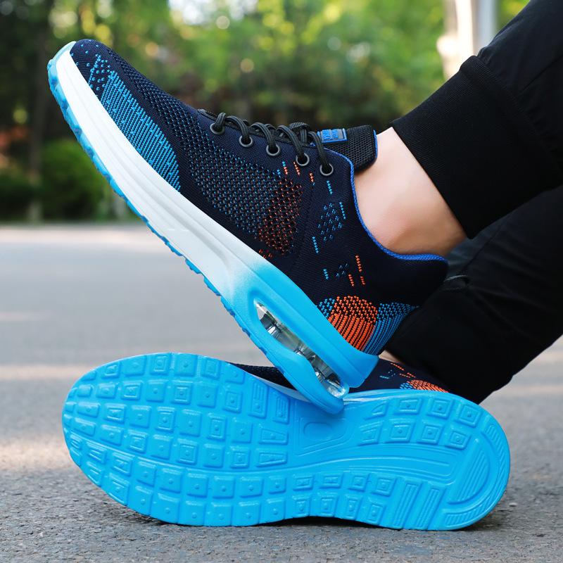 跨境安全鞋男透气防砸防刺穿工作鞋缓震轻便舒适时尚钢包头劳保鞋