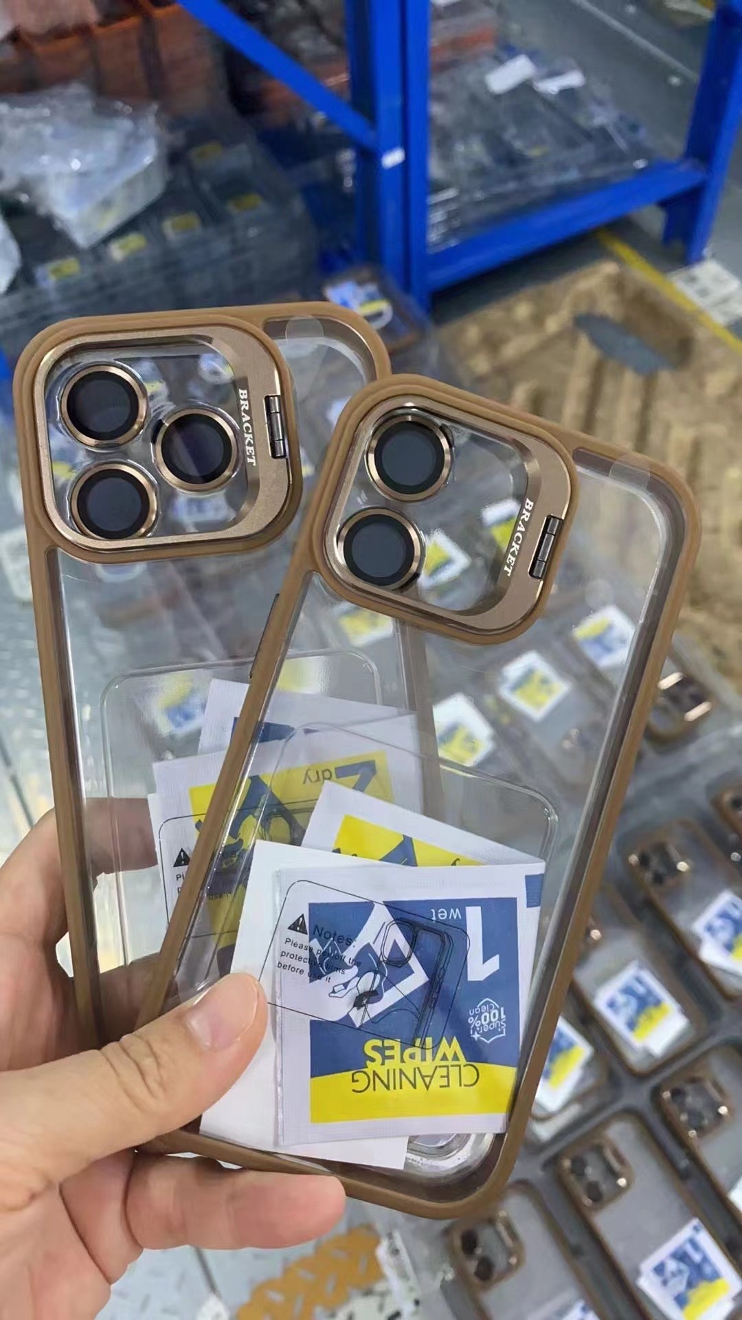 El soporte de la cubierta de la lente U1 es adecuado para la funda de teléfono móvil de alta transparencia iPhone 17 Pro, Apple 15 y 16 Pro Max con película protectora para la lente.