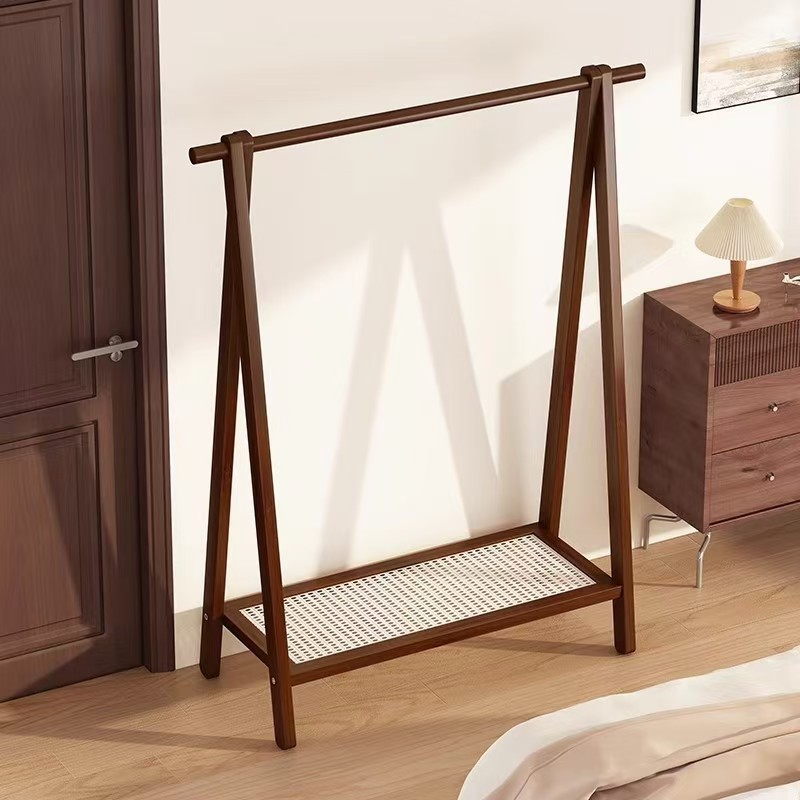 Coat Rack, Floor-Standing Clothes Rack, Vertical Solid Wood Home Bedroom, Second-Hand B&B, Simple Indoor Clothes Drying Rack