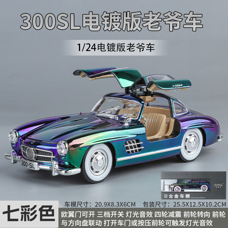 1 / 24 modelo de aleación Ben 300SL retro coche clásico moda juegos de decoración para el hogar recomienda regalos transfronterizos