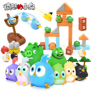 Genuine Angry Birds Toys suit Boys Interactive Puzzle Scenes Build a Full Set of Ejection Children's Toys