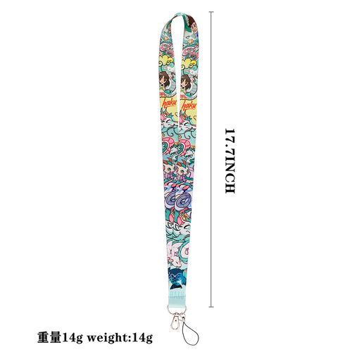 Anime cartoon girl guardian mobile phone lanyard U disk keychain office ID card holder accessories sling lanyard