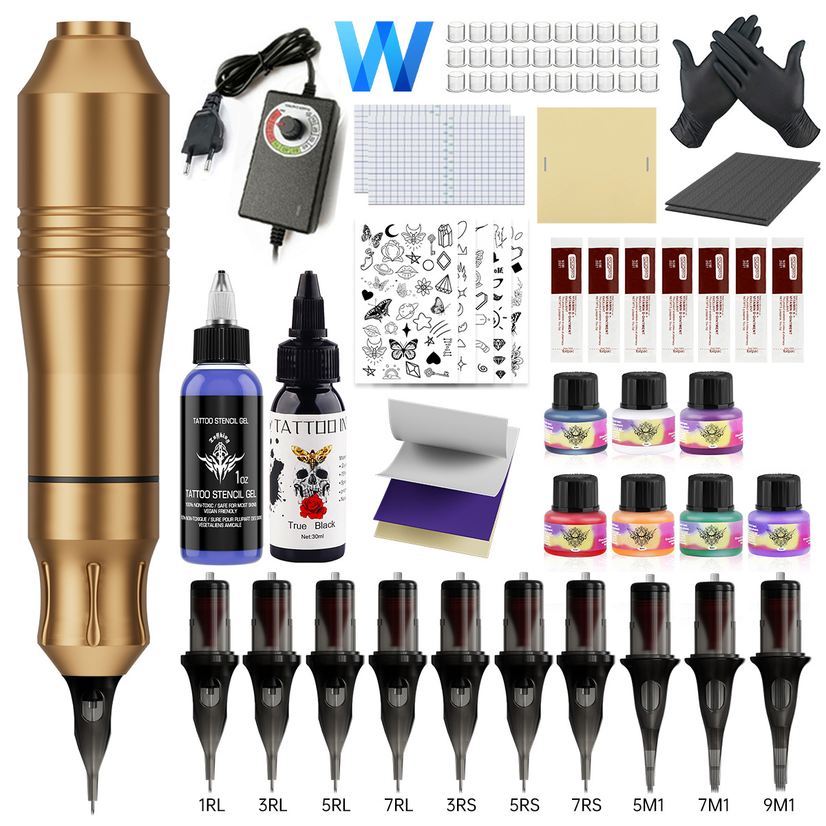 King Kong Motor Pen Set Regulador de potencia mini conjunto completo de máquina de tatuaje de niebla de corte de alambre exclusivo transfronterizo