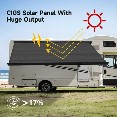 Solar-powered RV awning, retractable Avtomobil yan çətirləri