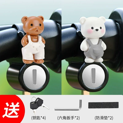 Helmet lock, Anti-Theft Helmet Lock for - couple-bear-waterproof-anti-theft-and-anti-rust-installation-tools-included