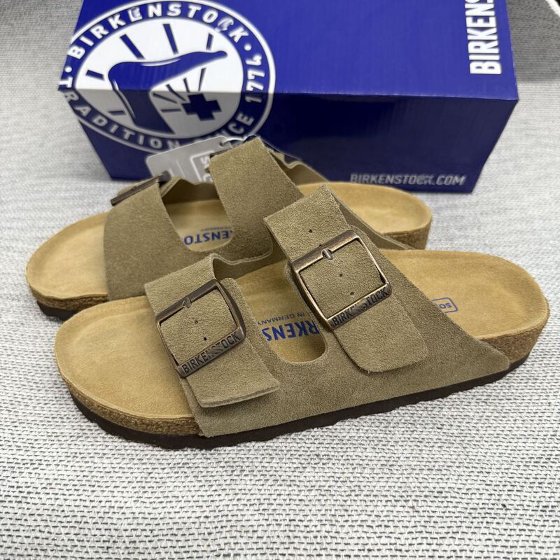 Cross-Border Large Size Genuine Leather Flat Slippers for Women 2026 Summer New Style Men's Casual Outdoor Birkenstock Shoes Versatile Sandals
