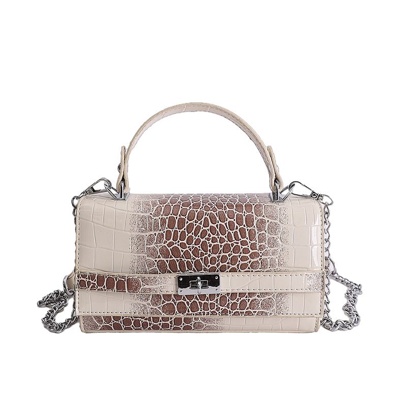 Nicho de alta sensación bolso de mano para mujeres 2026 nueva textura de cocodrilo Kelly bolso ligero lujoso estilo extranjero bolso de mujer