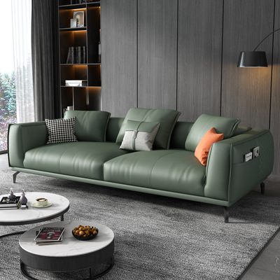 Italian The first layer cowhide Three Down genuine leather sofa Northern Europe Simplicity a living room furniture Small apartment combination
