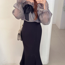 夏上新【dznkb】意法韩系高级感气质半身裙时尚温柔设计格子半裙