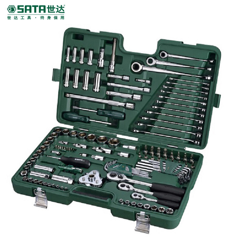 世达SATA 128件组套 汽修综合组套 汽保工具 棘轮套筒扳手 09014G
