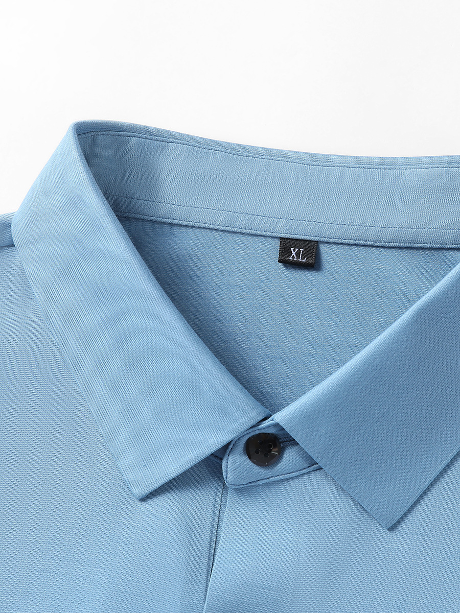 Camiseta de lujo ligera de manga corta con collar polo, ropa de trabajo cultural, polo de negocios personalizada para hombres, alta calidad.