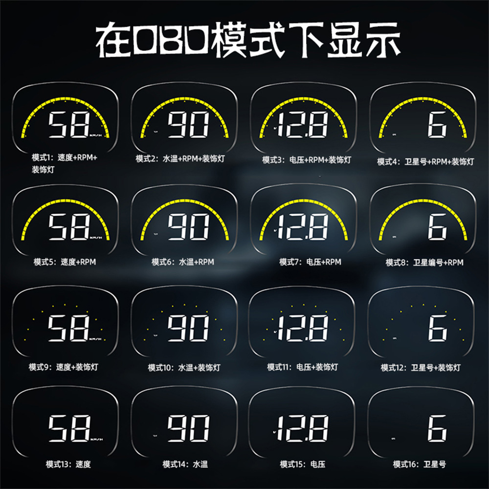 Hud Head-Up Display Gps Car Speedometer Projector Modified Obd Dual-Mode Digital Car Display Screen C700S