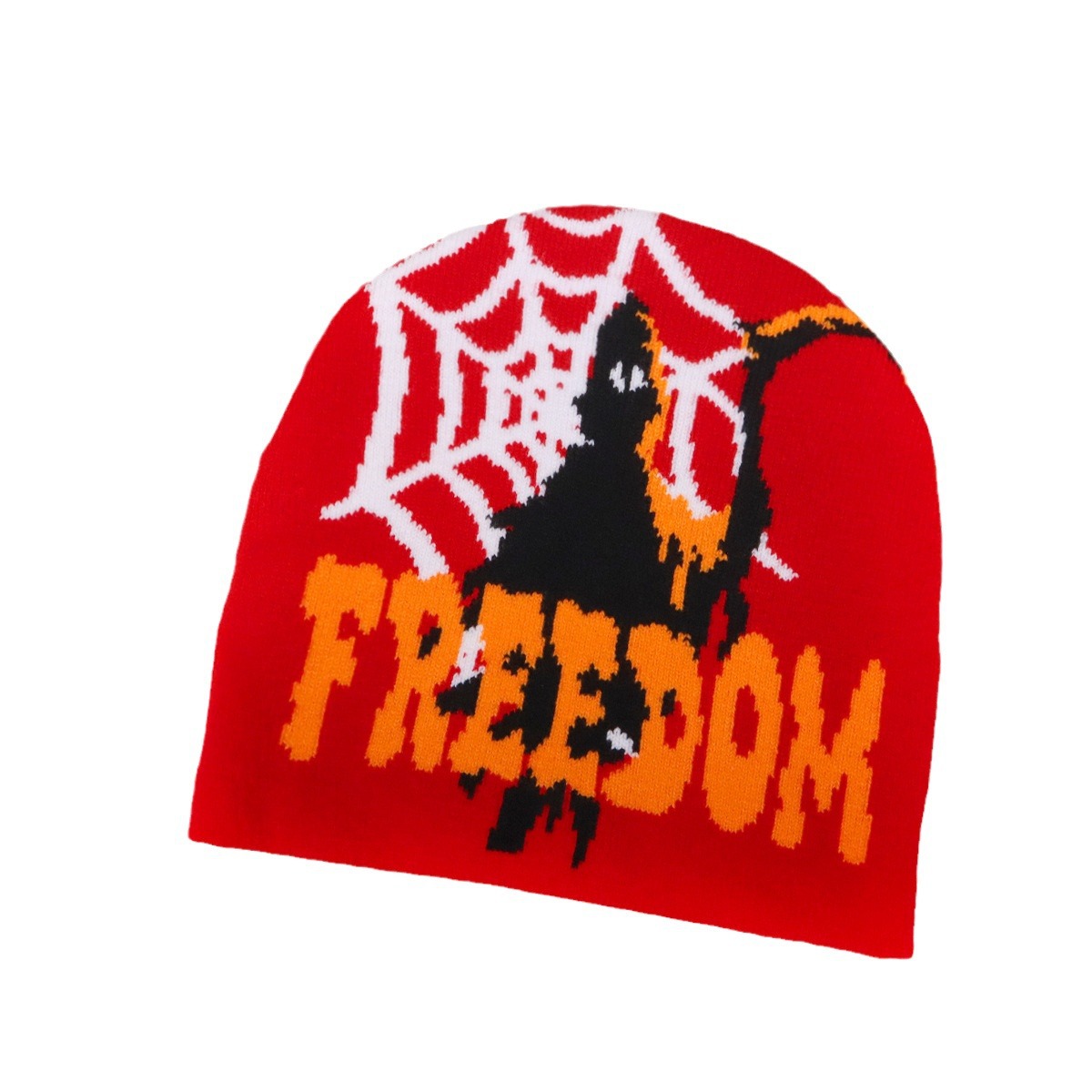 Unisex Halloween jacquard knitted hat trend fashion for men and women_viptrois.com