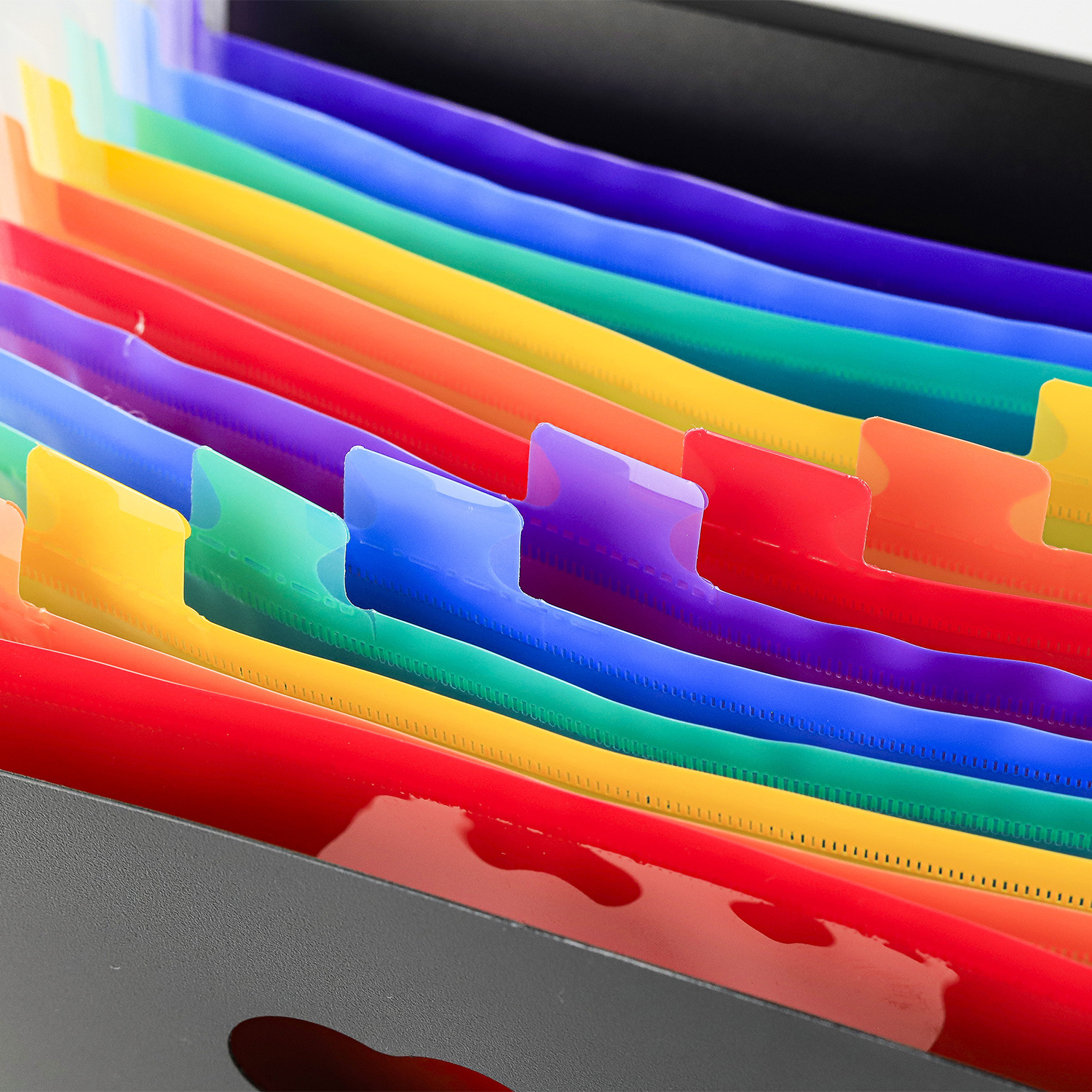 Carpeta de paquete de órgano de arco iris con tapa de una pieza 12 capas 24 capas órgano a4 almacenamiento de carpeta de clasificación multicapa
