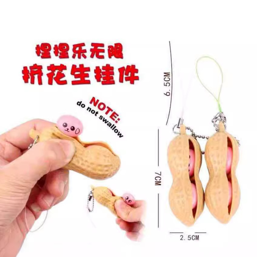 Squeeze transfronterizo de soja squeeze música descompresión ventilación pod descompresión creativa alivio congestionada vaina de guisante llavero de juguete