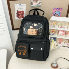 2025新款可爱学院风ins大容量高中生书包通勤百搭背包学生双肩包